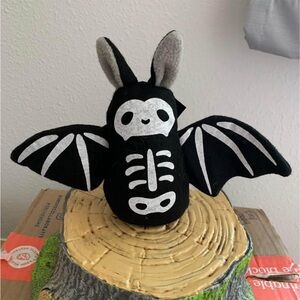 NWT Target Halloween Black and White Bat Plush Toy